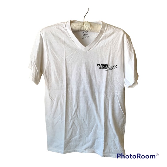 Kappa Alpha Theta Panhellenic Recruitment T-shirt size Small White Black Logos - Picture 2 of 14